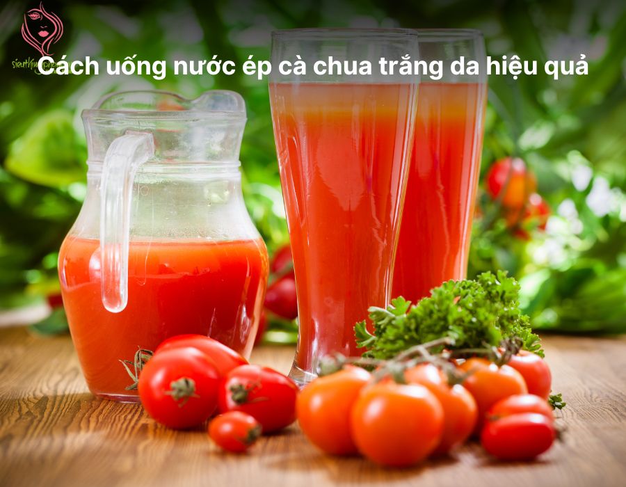 Cách uống nước ép cà chua trắng da hiệu quả